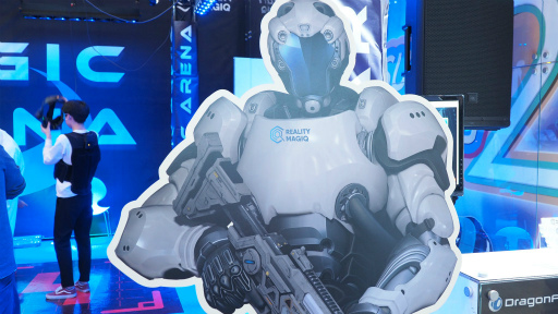 画像ギャラリー No.001のサムネイル画像 / ［G-Star 2019］最大8人プレイ対応のVRゲーム設備「MAGIC ARENA」が，身体を仮想空間につなげる