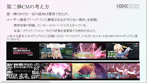 画像ギャラリー No.023のサムネイル画像 / ［CEDEC 2022］「ヘブンバーンズレッド」のマーケティング戦略とは。オリジナルIPとして超レッドオーシャンに飛び込むために必要だったこと