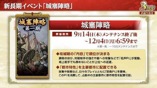 画像ギャラリー No.003のサムネイル画像 / 「三國志 覇道」,3周年大型アップデートを実施。新長期イベント「城塞陣略」開幕