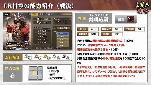 画像ギャラリー No.007のサムネイル画像 / 「三國志 覇道」,新LR武将の法正と甘寧が登場。1月アップデートを実施