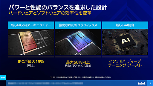 画像ギャラリー No.011のサムネイル画像 / Intel,デスクトップPC向け第11世代Coreプロセッサ「Rocket Lake-S」を発表。14nmプロセスを使いながら6年ぶりにCPUコアを一新
