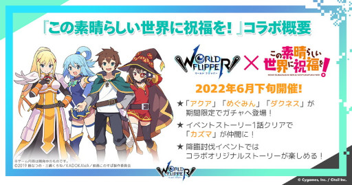 画像ギャラリー No.023のサムネイル画像 / 「ワールドフリッパー」，“2.5周年アニバーサリー記念生放送”で“ウマ娘”コラボや“このすば”コラボなどの情報を公開