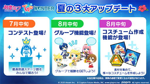 画像ギャラリー No.002のサムネイル画像 / 「初音ミク -TAP WONDER-」,夏の3大アップデート予定が公開