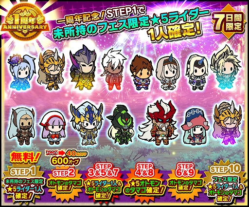 画像ギャラリー No.013のサムネイル画像 / 「モンハンライダーズ」で1周年大型アップデートが実施。最大170連無料などさまざまなキャンペーンが開催