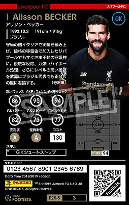 画像ギャラリー No.004のサムネイル画像 / 「WCCF FOOTISTA 2020」第5弾が稼働開始。選手カードのラインナップが更新