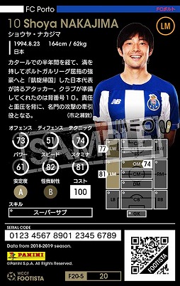 画像ギャラリー No.006のサムネイル画像 / 「WCCF FOOTISTA 2020」第5弾が稼働開始。選手カードのラインナップが更新