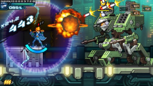 画像ギャラリー No.003のサムネイル画像 / PS4版「蒼き雷霆 ガンヴォルト ストライカーパック」が4月23日に発売。電子の謡精モルフォの新主題歌を収録
