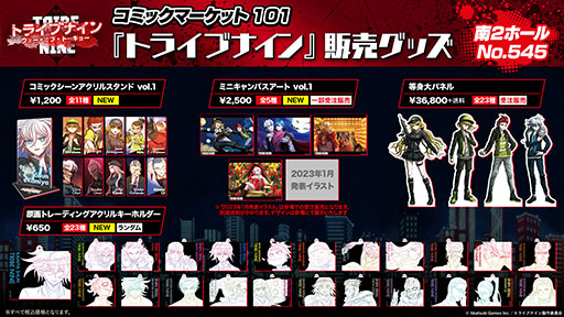 画像ギャラリー No.002のサムネイル画像 / 「TRIBE NINE」コミックマーケット101で販売するグッズ情報が公開に