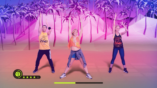 画像ギャラリー No.008のサムネイル画像 / 「Zumba de 脂肪燃焼！」はレクチャーなしのフィットネスゲーム。ぶっつけ本番で理屈抜きに“身体を動かすこと”を楽しもう