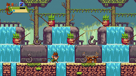 画像ギャラリー No.015のサムネイル画像 / Nintendo Switch用ソフト「ケモノヒーローズ」が本日配信開始。4匹のケモノたちがそれぞれの特殊能力を駆使して月の神に挑む2Dアクション