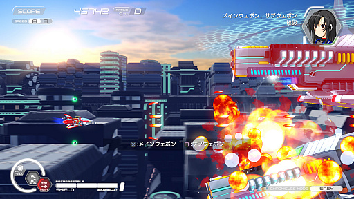 画像ギャラリー No.002のサムネイル画像 / PS4用横スクロールSTG「ナツキクロニクル」が2月18日に配信。オンラインランキング対応のアーケードモードも実装