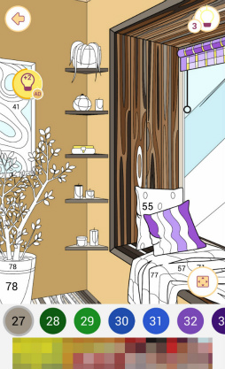 画像ギャラリー No.005のサムネイル画像 / 指一本で大作家に。スマホ向けぬり絵ゲーム「Happy Color」を紹介する「（ほぼ）日刊スマホゲーム通信」第2240回