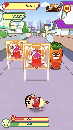画像ギャラリー No.006のサムネイル画像 / 遊んでみれば〜? 縦型ランゲームに進化した「クレヨンしんちゃん ちょ〜嵐を呼ぶ 炎のカスカベランナー!! Z」先行プレイレポート