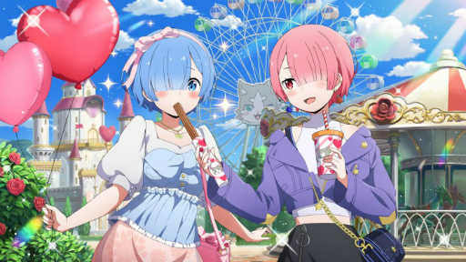 画像ギャラリー No.002のサムネイル画像 / 「リゼロス」,ストーリーイベント“ドキドキ遊園地デート!!”前半を開催