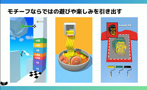 画像ギャラリー No.002のサムネイル画像 / 全人類が遊べるゲームづくりは，感性ではなく数値で判断する。「10億DLに至る道。個性を活かしたハイパーカジュアルゲーム開発」聴講レポート［CEDEC 2024］