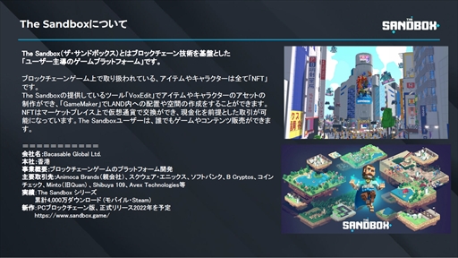 画像ギャラリー No.005のサムネイル画像 / メタバース×NFTの「The Sandbox」で収益化を目指す。「駆け出しクリエイターのためのメタバース講座」発表会レポート