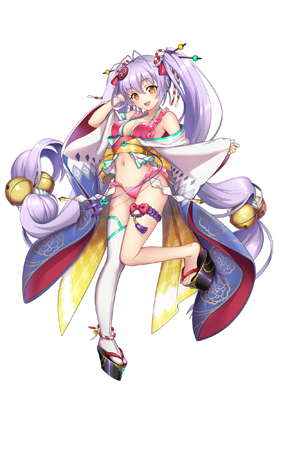 画像ギャラリー No.004のサムネイル画像 / 「百花繚乱」,GWキャンペーンに大槌を武器に戦うツインテールの美少女「直江兼続」が登場