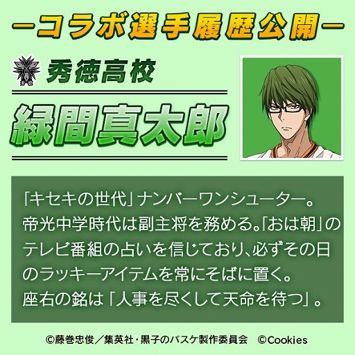 画像ギャラリー No.005のサムネイル画像 / 「シティダンク2」がアニメ「黒子のバスケ」とコラボ。4月下旬に開催予定