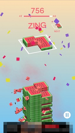 画像ギャラリー No.008のサムネイル画像 / 立体的な落ちものパズル。「Juicy Stack」を紹介する「(ほぼ)日刊スマホゲーム通信」第2304回