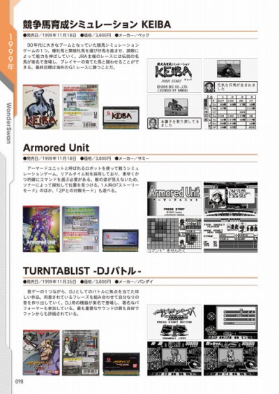 画像ギャラリー No.003のサムネイル画像 / ゲームギア＆ワンダースワン＆ネオジオポケットの全ソフトを掲載。コンプリートガイドシリーズ最新作が10月28日に発売