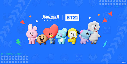 画像ギャラリー No.001のサムネイル画像 / キャラクターブランドBT21のKOYA,RJらが「カートライダー ドリフト」に参戦。新要素を追加したシーズン2も始動