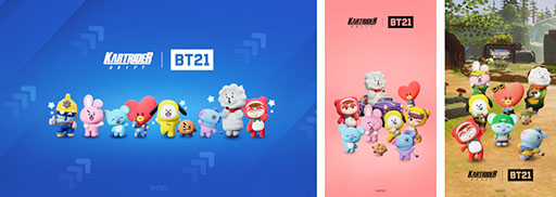画像ギャラリー No.005のサムネイル画像 / 「カートライダー ドリフト」，キャラクターブランドBT21の新アイテムが登場