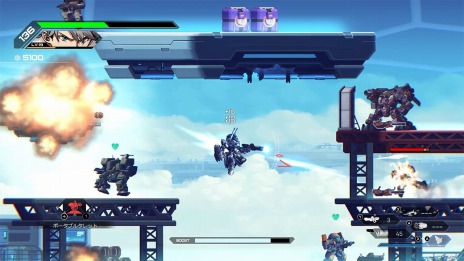 画像ギャラリー No.008のサムネイル画像 / ロボット2Dアクション「ハードコア・メカ Nintendo Switch Edition」が10月に発売。人型機動兵器が火星の戦場を疾走する