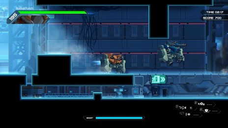 画像ギャラリー No.009のサムネイル画像 / ロボット2Dアクション「ハードコア・メカ Nintendo Switch Edition」が10月に発売。人型機動兵器が火星の戦場を疾走する