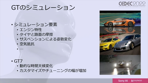 画像ギャラリー No.010のサムネイル画像 / ［CEDEC 2022］「グランツーリスモ」のトップ選手に勝利したAI“Gran Turismo Sophy”は，どのように学習し何を目指すのか