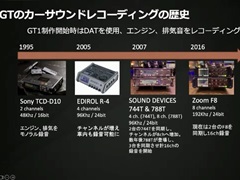 ［CEDEC＋KYUSHU］「『グランツーリスモ７』におけるサウンド制作手法」聴講レポート。シリーズのサウンドの歴史を振り返り，最新作の表現や技術を解説