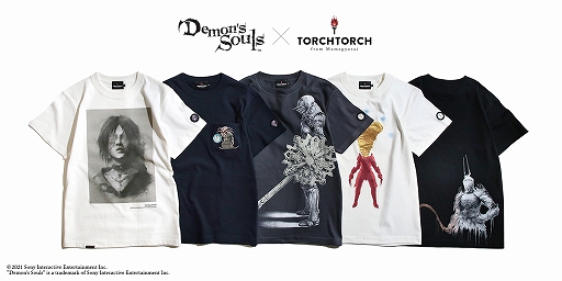 画像ギャラリー No.001のサムネイル画像 / 「Demon's Souls」と“TORCH TORCH”が初コラボ。人気キャラクターをモチーフにしたTシャツ5種が登場