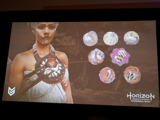 画像ギャラリー No.015のサムネイル画像 / ［GDC 2022］「Horizon Forbidden West」の部族の設定に影響を与えた，とある日本の文化とは――西の地の人々の生き方を表現するデザイン