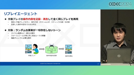 画像ギャラリー No.010のサムネイル画像 / ゲームプレイを含むシステム機能テストを自動化するAI技術とは。PS5のシステムソフトウェアQAチームの取り組みを紹介したセッションをレポート［CEDEC 2024］