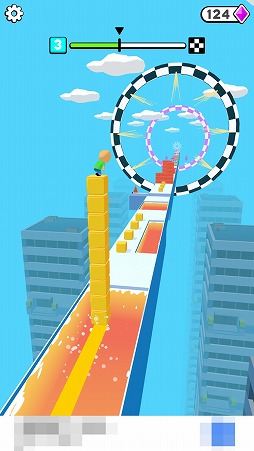 画像ギャラリー No.007のサムネイル画像 / 積み重ねたキューブに乗ってゴールを目指そう。アクションゲーム「キューブ・サーファー」を紹介する「（ほぼ）日刊スマホゲーム通信」第2322回