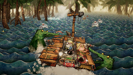 画像ギャラリー No.002のサムネイル画像 / イカダでサバイバルする「Trash Sailors」のデモ版が公開。手描き風アートのコミカルなアクションが楽しめる
