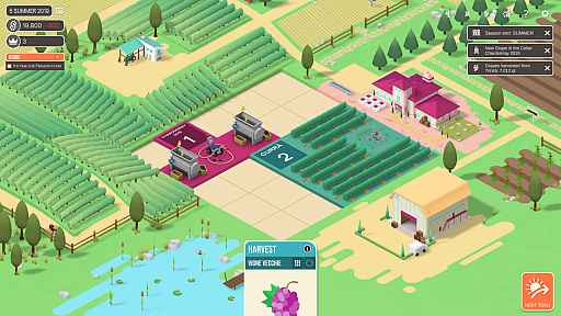 画像ギャラリー No.001のサムネイル画像 / 目指すはワイン王！ ブドウ農園経営シム「Hundred Days - Winemaking Simulator」の最新情報が公開