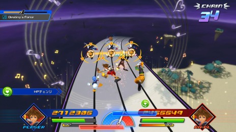 画像ギャラリー No.030のサムネイル画像 / 「KINGDOM HEARTS Melody of Memory」の基本操作や各モードの情報が公開。シオン，ロクサス，アクセルのパーティーが登場