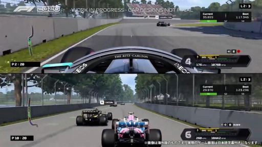 画像ギャラリー No.003のサムネイル画像 / 「F1 2020」のスプリット・スクリーン（画面分割）モードのプレイ動画が公開。自分のレーシングチームを作成できる機能が追加