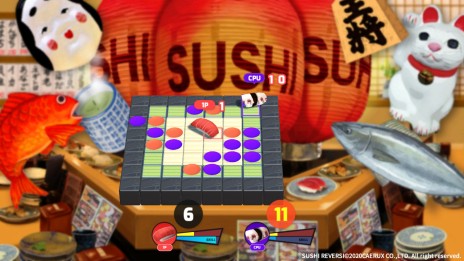 画像ギャラリー No.002のサムネイル画像 / アクションリバーシ「SUSHI REVERSI〜寿司リバーシ〜」の発売日が7月22日に決定。あらかじめダウンロードは7月16日スタート