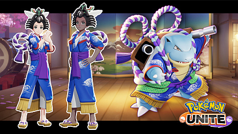 画像ギャラリー No.001のサムネイル画像 / 「Pokémon UNITE」，バトルパス第7シーズン“えおす座対戦噺”が本日スタートに。粋なホロウェアやファッションが登場する
