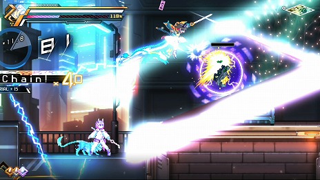 画像ギャラリー No.017のサムネイル画像 / 「蒼き雷霆 ガンヴォルト 鎖環」，主人公を切り替えて戦うシステムやボスの情報を公開。5月28日と6月25日には店頭体験会も開催決定