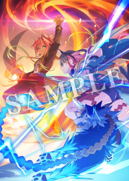 画像ギャラリー No.002のサムネイル画像 / 「蒼き雷霆 ガンヴォルト 鎖環」，描き下ろし店舗特典の完成デザインを公開
