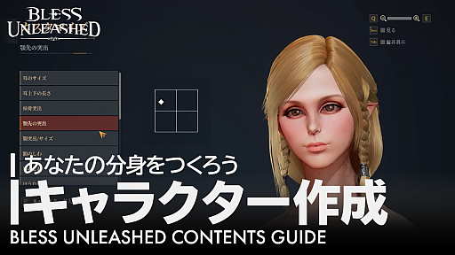 画像ギャラリー No.001のサムネイル画像 / 「BLESS UNLEASHED」，キャラクターメイキング紹介動画が公開。基本パーツはもちろん，しわや骨格など細部までカスタマイズ可能