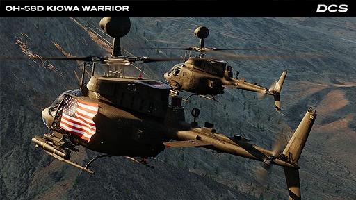 画像ギャラリー No.002のサムネイル画像 / 「DCS World」,機体モジュール「OH-58D Kiowa Warrior」を正式リリース。ローター上に装備した独特のMMSが特徴の偵察・軽攻撃ヘリ