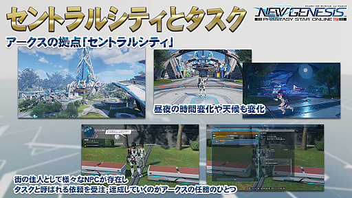 画像ギャラリー No.012のサムネイル画像 / 「PSO2 ニュージェネシス」公式番組で気になる世界設定が明らかに。武器を融合するマルチウェポンや新たな拠点“セントラルシティ”も