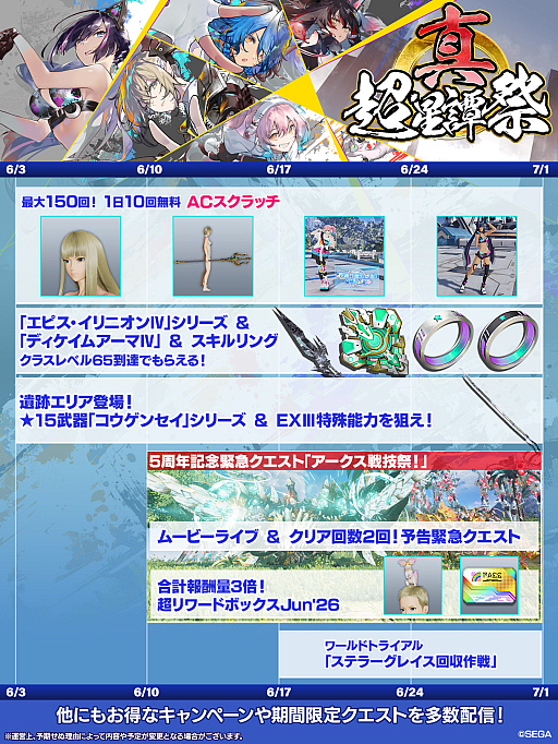 画像ギャラリー No.002のサムネイル画像 / 「NGS ver.2」公式番組まとめ。「にじさんじ」コラボ第4弾は,2026年6月3日から。5周年記念イベント「真・超星譚祭」の開催情報も