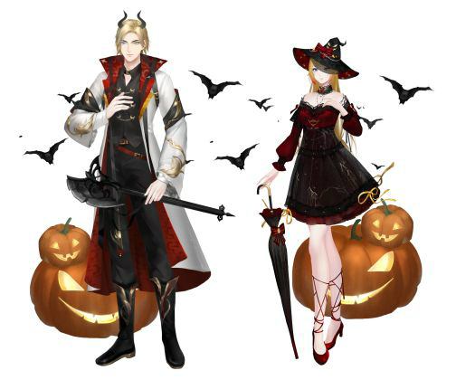 画像ギャラリー No.008のサムネイル画像 / 「宮ノ計」でハロウィン限定の新従者,悪魔北楓と悪魔綺羅が登場
