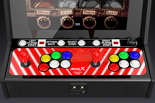 画像ギャラリー No.005のサムネイル画像 / NEO・GEOの50タイトルを収録した「SNK NEOGEO MVSX」が北米向けに発表。台座込みで“駄菓子屋ネオジオ”とほぼ同じ全高