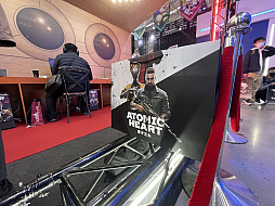 画像ギャラリー No.007のサムネイル画像 / ［台北2023］「Atomic Heart」のブースをレポート。“レトロな未来”な世界観が魅力の本作らしい，個性的で少し怪しげな空間でゲームを楽しめる