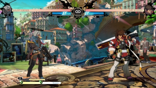 画像ギャラリー No.009のサムネイル画像 / 「GUILTY GEAR -STRIVE-」,ハッピーケイオスのプレイフィールをお届け。銃を使った強力なラッシュが特徴のテクニカルファイター